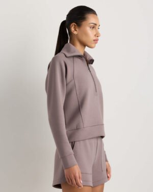 Soft-Knit Half Zip Sweatshirt