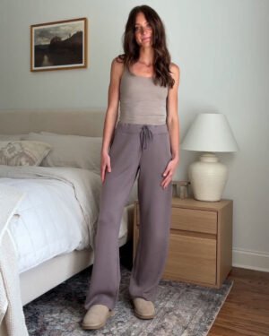 Soft-Knit Wide Leg Pants