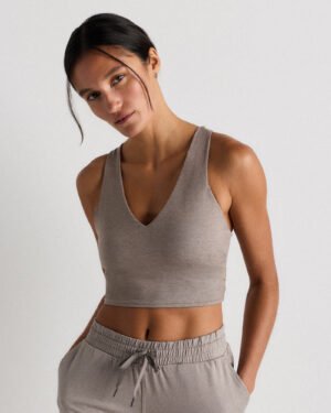 Soft Performance V-Neck Cropped Tank