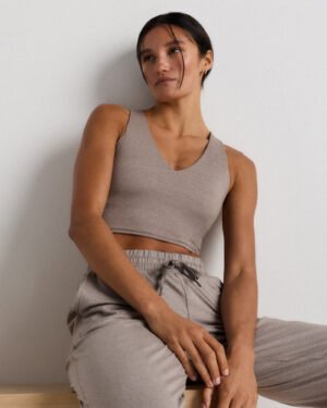Soft Performance V-Neck Cropped Tank