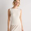 Stretch Cotton Jersey Boat Neck Tank — Petite