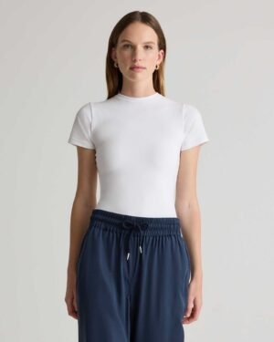 Stretch Cotton Jersey Fitted T-Shirt — Petite
