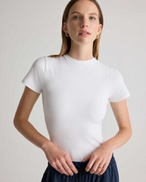Stretch Cotton Jersey Fitted T-Shirt — Petite