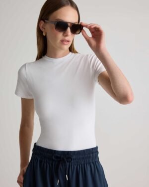 Stretch Cotton Jersey Fitted T-Shirt — Petite