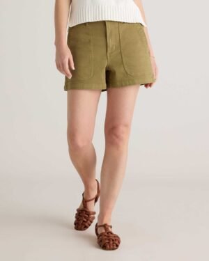 Stretch Cotton Twill Utility Short