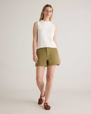 Stretch Cotton Twill Utility Short