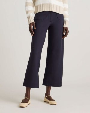 Stretch Ponte Cropped Wide Leg - 24" — Petite