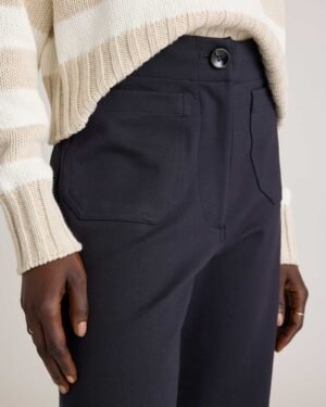 Stretch Ponte Cropped Wide Leg - 24