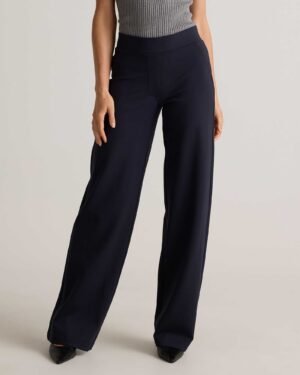 Stretch Ponte Wide Leg Pants
