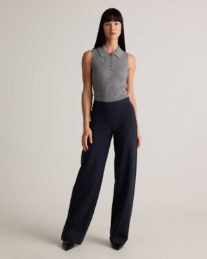 Stretch Ponte Wide Leg Pants