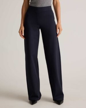 Stretch Ponte Wide Leg Pants