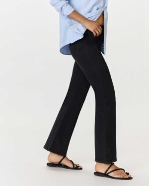 Stretch Pull-On Flare Jeans