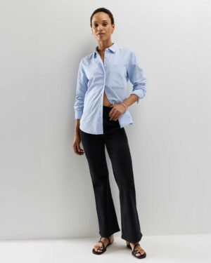 Stretch Pull-On Flare Jeans
