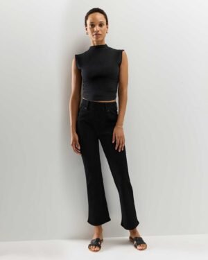 Stretch Pull-On Kick Flare Jeans