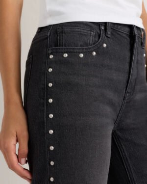 Studded Relaxed Straight Jeans