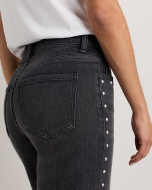 Studded Relaxed Straight Jeans