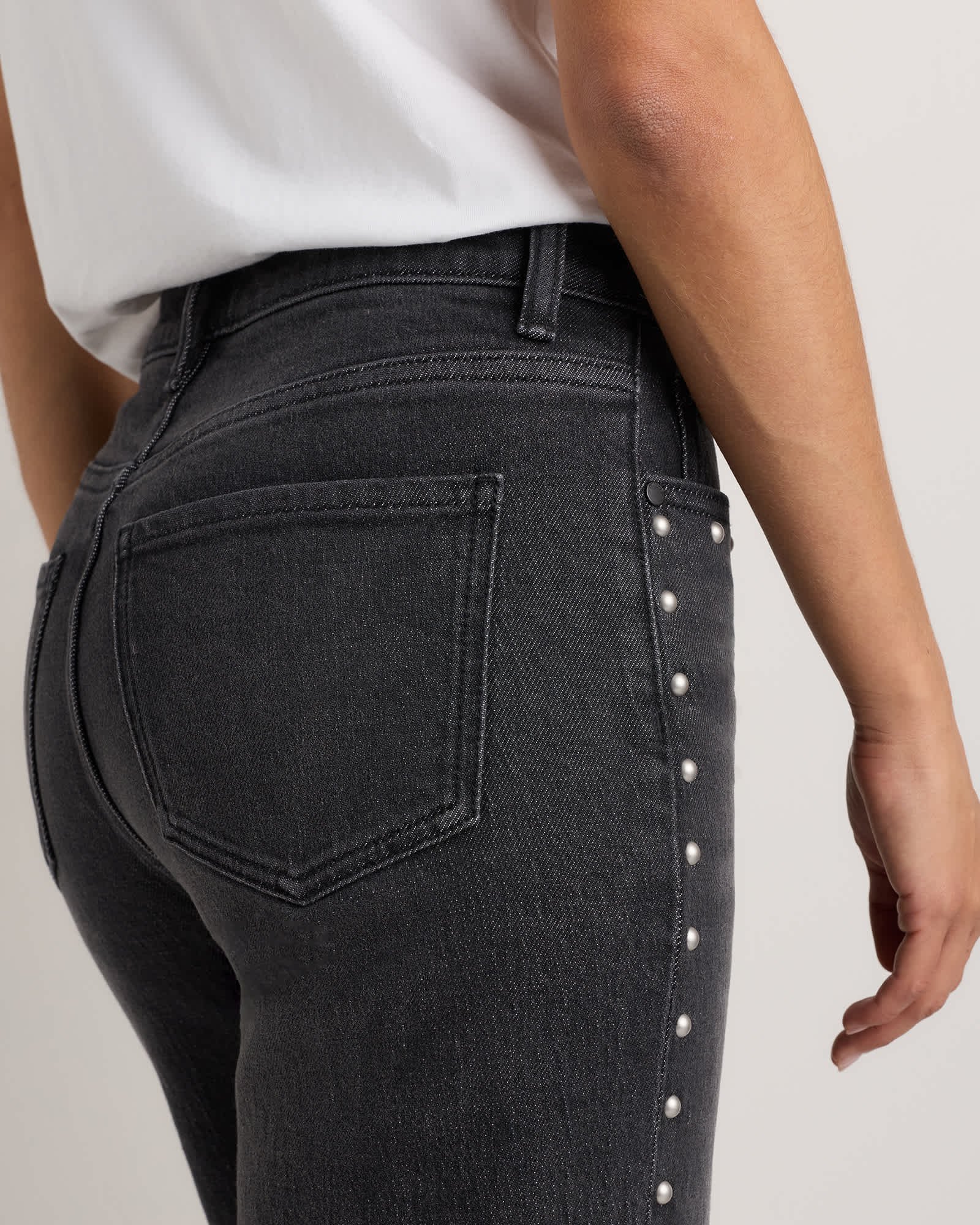 Studded Relaxed Straight Jeans — Gallery image Studded Relaxed Straight Jeans