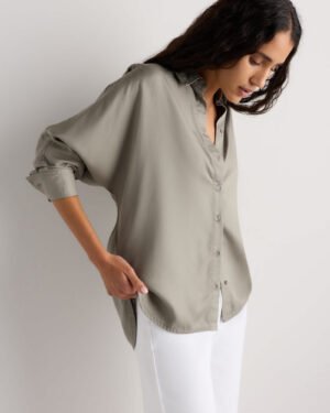 Vintage Wash Lyocell Dolman Long Sleeve Shirt