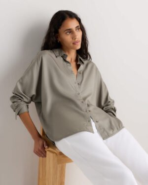 Vintage Wash Lyocell Dolman Long Sleeve Shirt