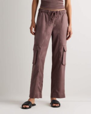 Vintage Wash Lyocell Drawstring Cargo Pants