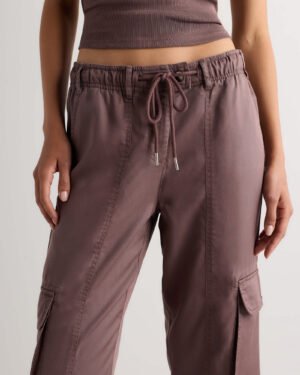 Vintage Wash Lyocell Drawstring Cargo Pants