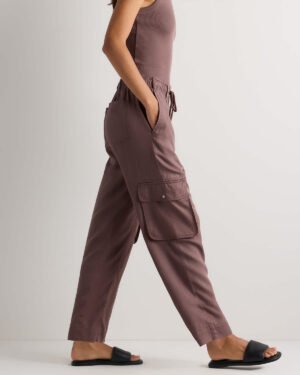 Vintage Wash Lyocell Drawstring Cargo Pants