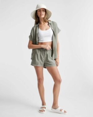 Vintage Wash Lyocell Utility Short